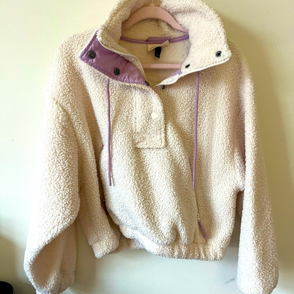 cropped sherpa!!!! so cozy